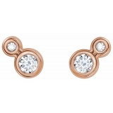14K Rose 1/5 CTW Diamond Earrings photo 2