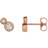 14K Rose 1/5 CTW Diamond Earrings photo